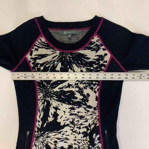 Title Nine Women's Merino Wool Blend Pockets Graphic Pattern Mini Dress Size XS - Picture 10 of 12